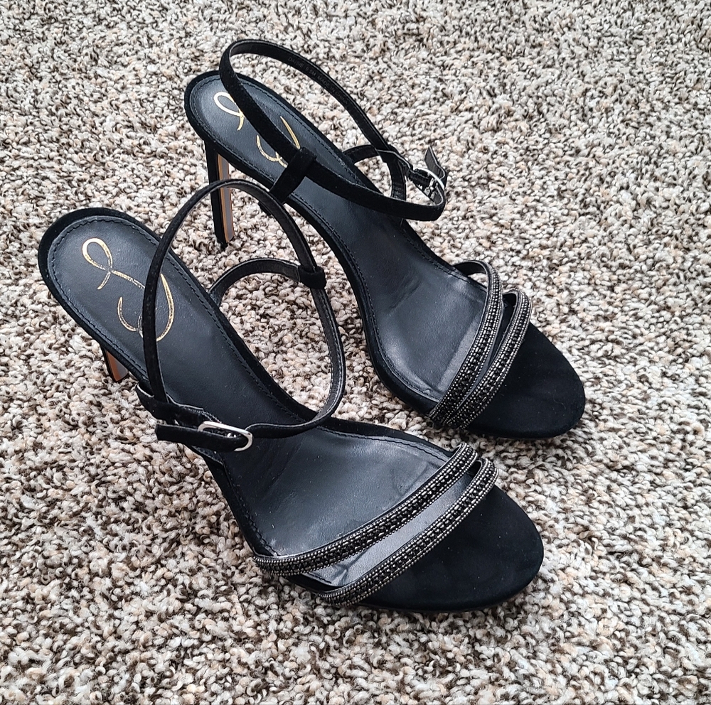 Sam Edelman Daisie Black Strappy Heels Size US 9.5